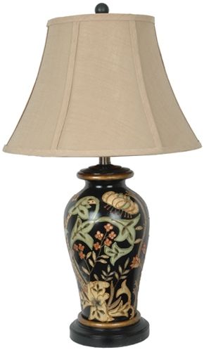 Crestview Collection Windham Black & Green & Cinnamon Table Lamp-0