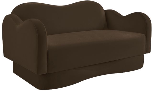 Meridian Furniture Bloom Brown Velvet Loveseat-0