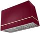 AGA Loge 48" Cranberry Wall Mounted Range Hood  with Polished Brass Trim-0