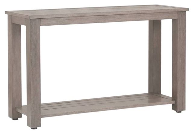 Sunset West Laguna Driftwood Metal Outdoor Sofa Table-0