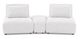 Furniture of America® Stavanger White Curved 2-Seater with Ottoman-0