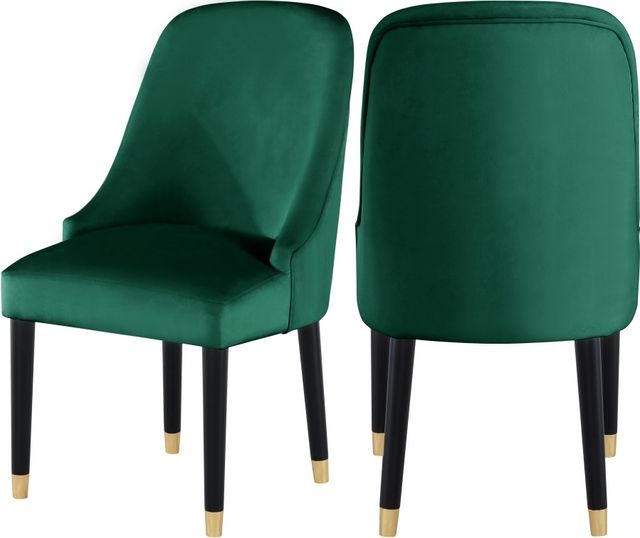 Meridian Furniture Omni Green Velvet Dining Chair-1
