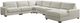 Elements International Arizona 6-Piece Steno Beige Left-Arm Facing Sectional -0