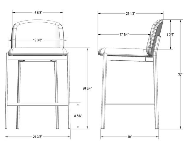 Amisco Customizable Kally Counter Stool-1
