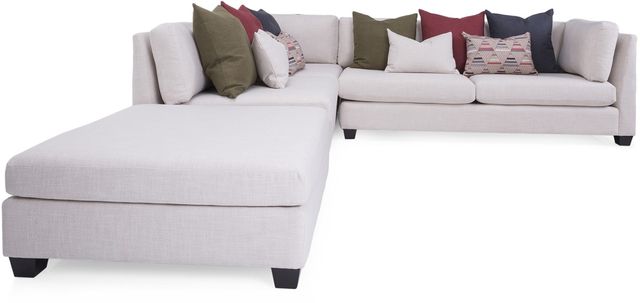 Decor-Rest® Furniture LTD 2875 3 Piece White Sectional-0