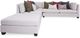 Decor-Rest® Furniture LTD 2875 3 Piece White Sectional-0