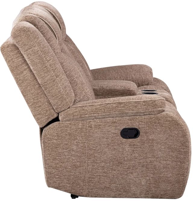 Parker House® Bruno Plush Tobacco Manual Reclining Console Loveseat-4