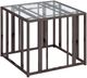Coaster® Adri Glass Top End Table with Nickel Black Base-0