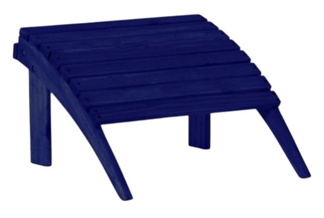 Linon Adirondack Blue Wooden Outdoor Ottoman-0
