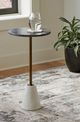 Signature Design by Ashley® Caramont Black Accent Table with White Base-3