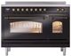 Ilve® Nostalgie II Series 48" Glossy Black Pro Style Induction Range-3