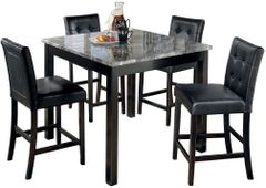 Signature Design by Ashley® Maysville 5-Piece Black Counter Table Set