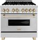 ZLINE Autograph Edition 36" Stainless Steel Pro Style Dual Fuel Range-0