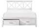 Bernards Nova II White King Panel Storage Bed-1