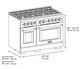 ZLINE Autograph Edition Paramount 48" 6.7 Cu. Ft. Stainless Steel Gas Range with 8 Burner DuoPro™ Cooktop and Dual Ovens with Polished Gold Helix Handles and Accents-1