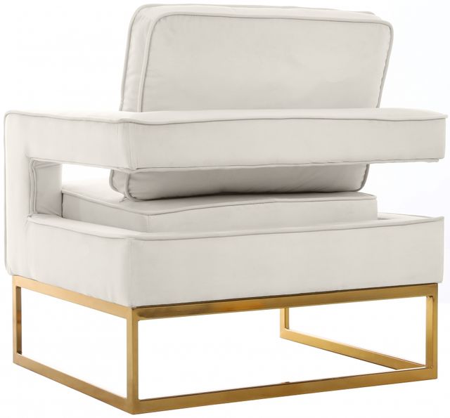 Meridian Furniture Noah Cream/Gold Velvet Chair-3