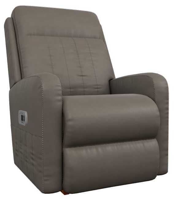 La-Z-Boy® Finley Otter Leather Power Rocking Recliner with Headrest-0