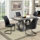 Furniture of America® Saskia 2-Piece Black/Dark Gray Side Chair Set-2