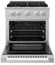 ZLINE Marino 30" Satin Stainless Steel Pro Style Dual Fuel Range with 4 Brass Burners-1