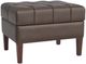 Bassett® Furniture Customizable Dover Sable 25" Rectangle Tufted Leather Ottoman-0