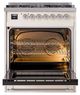 Ilve® Nostalgie II Noblesse 30" Antique White Pro Style Dual Fuel Range with Chrome Trim-2