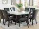 Steve Silver Co. Camila White Square Dining Table with Ebony Base-1