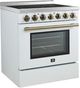 FORNO® Paolo 30" White Pro Style Electric Range with True Convection Oven-1