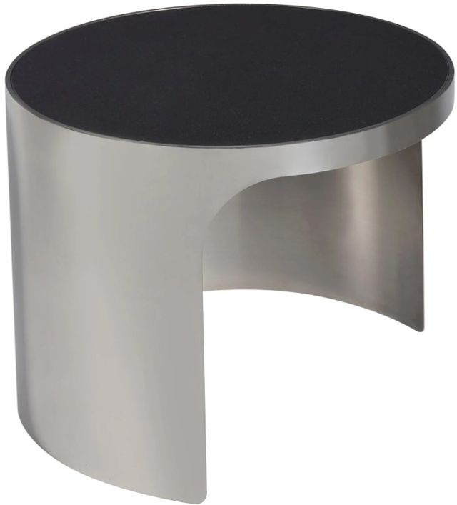 Universal Explore Home™ New Modern Revolve Black/Nickel Small Nesting Table-0