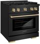 ZLINE Autograph Edition 30" Black Stainless Steel Pro Style Gas Range with 4 Burner Cooktop-3