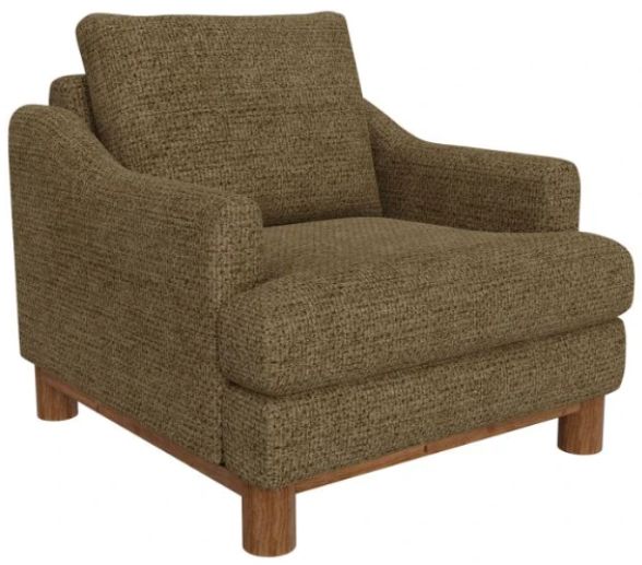 International Furniture Direct Olimpia Brown Arm Chair-0