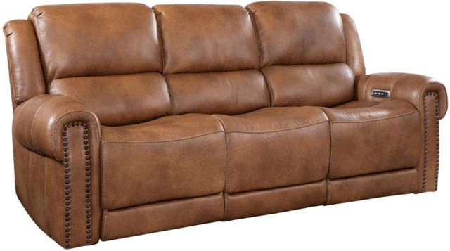 Corinthian Furniture Cordoba Cognac Power Reclining Sofa with Power Headrest and Lumbar-0