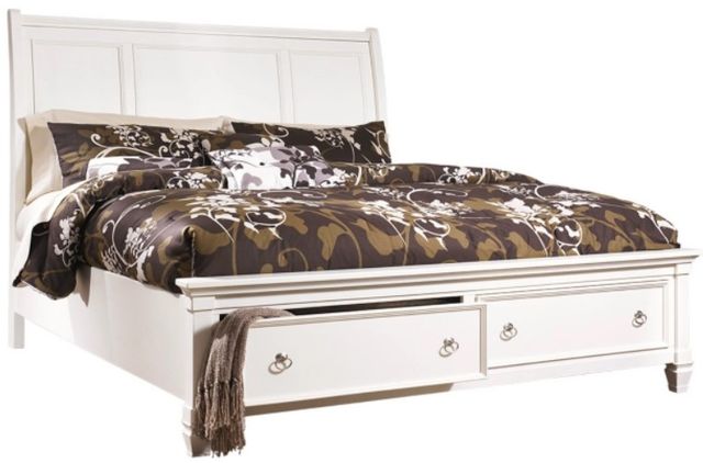 Millennium® by Ashley® Prentice 2-Piece White California King Sleigh Bed Set-1