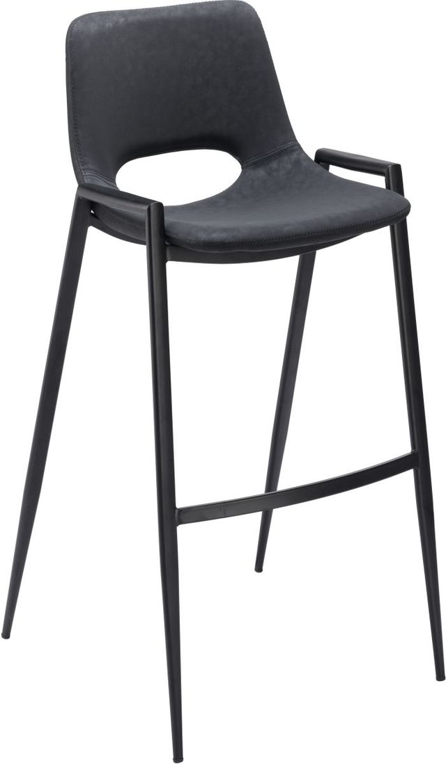 Zuo® Modern Desi Black Barstool Chair-0
