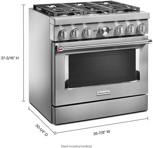 KitchenAid® 36" Stainless Steel Pro Style Dual Fuel Range-7