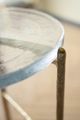 A & B Home Round Clear Tabletop End Table with Gold Legs -4