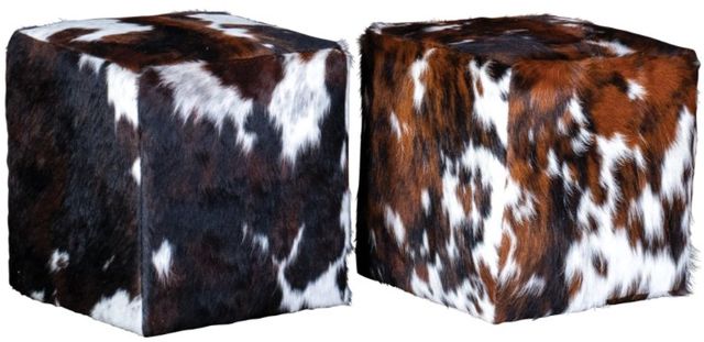 Mayo Furniture Customizable Hair on Hide Table Ottoman-1
