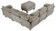 Homelegance® Dublin 6-Piece Dark Pewter Modular Sectional with Ottoman-3