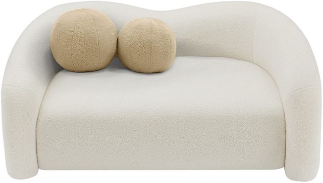 Meridian Furniture Kali Cream Teddy Loveseat-1