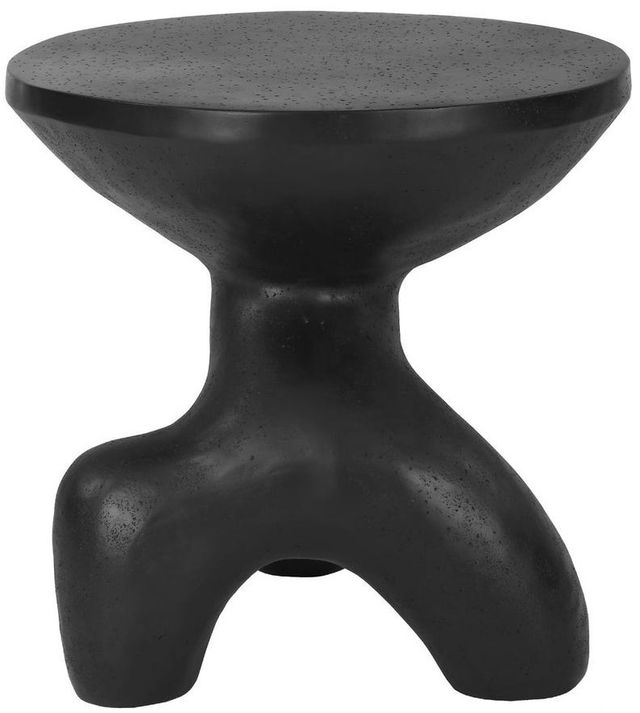 Uttermost® Veta Black Stone Indoor-Outdoor Accent Table-4