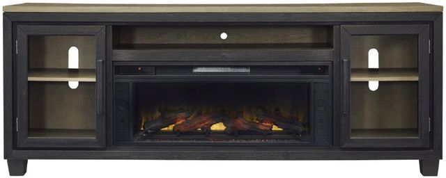 Signature Design by Ashley® Foyland Black/Brown TV Stand with Fireplace Option-4