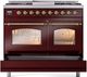 Ilve® Nostalgie II Series 40" Burgundy Pro Style Dual Fuel Range-4