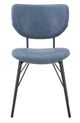 Jofran Inc. Urban Archive Owen Black/Slate Upholstered Dining Side Chair-2