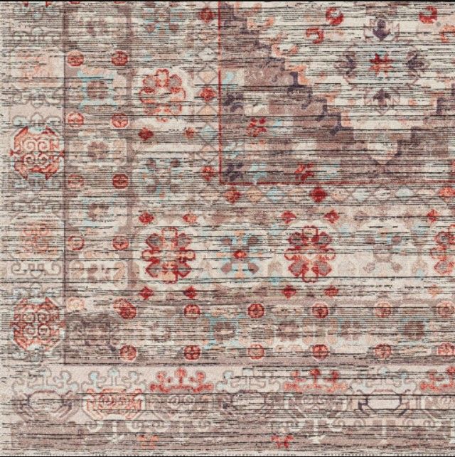 Surya Nolita Dark Brown/Red 4'x6' Area Rug-1