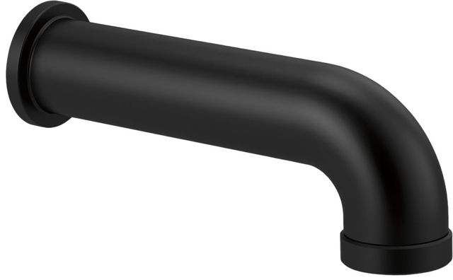 Brizo Essential™ Matte Black Linear Round Diverter Tub Spout-0