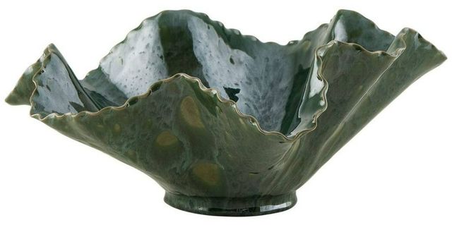 Uttermost® Verdant Bloom Emerald Ceramic Indoor-Outdoor Bowl-3