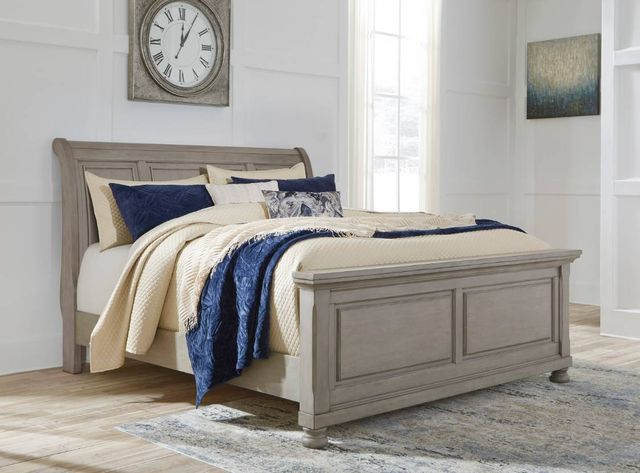 Signature Design by Ashley® Lettner Light Gray King Sleigh Bed-3