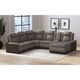 Elements International Lantana Two-Towed Gray 6pc Power Reclining Chaise Sectional-2