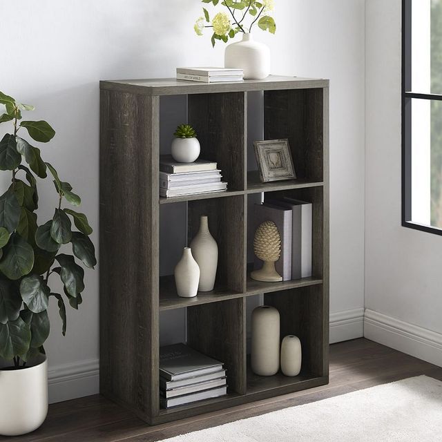 Linon Cody Gray 6-Cube Storage Cabinet-1