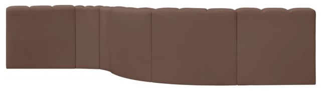 Meridian Furniture Arc 6-Piece Brown Vegan Leather Sectional-2