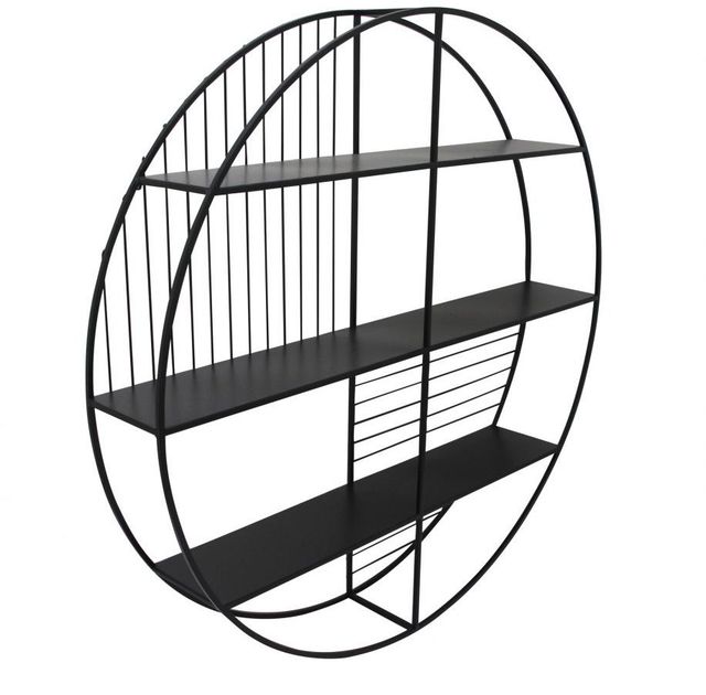 Moe's Home Collection Portal Black Wall Shelf-1